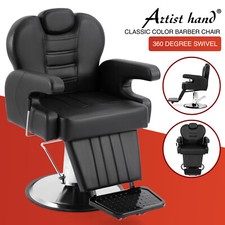 Black All Purpose Heavy Duty Recline Barber Chair Hydraulic Salon Beauty Stylist picture