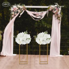 10 Pcs Artificial Flower Balls White Handmade Wedding Centerpieces picture