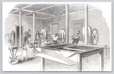 US Mint Philadelphia 1836 Milling Coining Room Numismatic Postcard 1985 picture