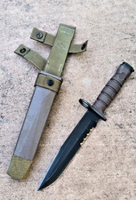 Vintage OKC3S OKC-3S Knife USMC Marine Corps Bayont Ontario Knife Co & Scabbard picture