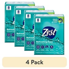 Zest Deodorant Bar Soap, Hydrating Moisture, Aqua 8 Bars 4 oz. each - 4 PACK picture