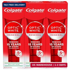 Colgate Optic White Renewal Teeth Whitening Toothpaste, Whitening Fluoride Tooth picture
