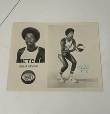 RARE Julius Erving Signed Black & White Photograph Nets picture