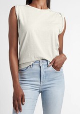 New Express Pima Cotton Skimming TShirt Sleeveless Tee Womens Small Loose picture