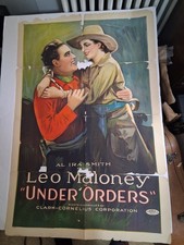 Leo Maloney  in  Under Orders   1922  Otis Lithograph Co. 1 sheet size RARE picture