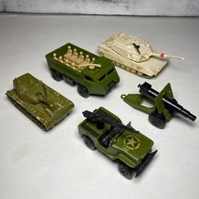 Vintage Hot Wheels, Matchbox, and Corgi military vehicles 1970s Diecast Lot of 5 picture