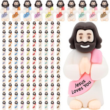 100Pcs Jesus Loves You Figures, Praying Jesus Figures for Easter picture