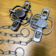 2TRAPS- 4⅜ Inches COIL SPRING TRAPS COYOTE BOBCAT FOX LYNX OTTER MICE TRAPPING picture