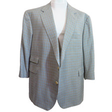 Fallan Harvey London Vintage Bespoke Sport Coat Mens-54 Regular Gray/Blue Check picture