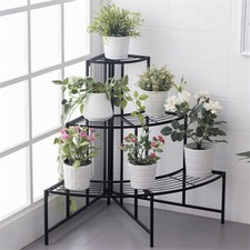3 Tier Plant Stand Flower Pot Organizer Rack Quarter Round Plant Display Holder picture
