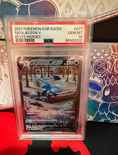 Pokemon 2021 Korean S6a Eevee Heroes Glaceon V 077/069 Alt Art PSA 10 picture