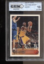 1996-97 Kobe Bryant Topps #138 Gem Mint 10 RC Rookie LA Lakers GOAT MVP HOF picture