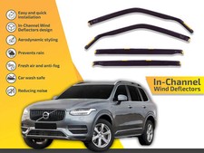 Wind Deflectors In Channel For Volvo XC90 2016-up 4-Pcs Sun Visors Rain Guard picture