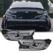 Clear White LED Tail Lights For 2018-2022 Honda Accord Sedan 10th Gen Rear Light picture