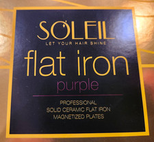 Soleil Flat Iron Purple Straightener, Ceramic Plates, Dual Voltage picture