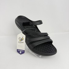 Joybees Lakeshore Women’s Size 8 Black Adjustable Strap Comfort Sandals New picture