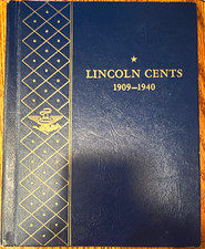 Lincoln 1909-1940 Whitman Deluxe Album w/ Wheat Pennies, 1909 VDB 70 coins picture