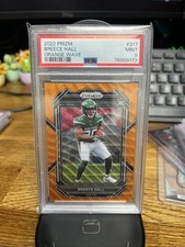 2022 Panini Prizm Breece Hall Orange Wave /60 #317 RC PSA 9 Jets picture