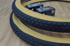 Two (2) Beach Cruiser 24x2.125 Bicycle Tires & Inner tubes Diamond Gum Wall BMX picture