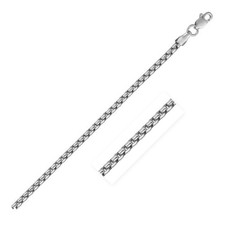 14k White Gold Solid Round Box Chain (2.5 mm) picture