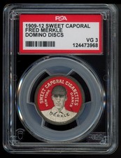 1909-12 Sweet Caporal Domino Discs - Fred Merkle  - PSA 3 VG picture