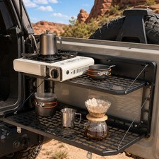 Fit for 2021-2026 Ford Bronco 2-Tier Tailgate Table Foldable Cargo Storage Shelf picture