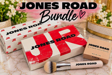 Jones Road Bundle: What The Foundation, Miracle Balm colors, Gel Liner, Brush picture