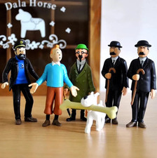 6pc/Set The Adventures Of Tintin PVC Cake Toppers Action Figures Set 3 picture