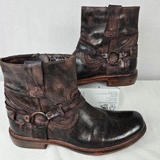 ROAN by Bed Stu Native II Mens Brown Distressed Leather Harness Boots Size 11 picture