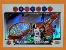 Topps 2008-09 Topps Chrome Rasheed Wallace Refractor #30 Detroit Pistons picture