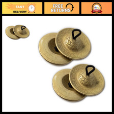 Heavy-Duty Hand-Hammered Brass Finger Cymbals Set of 4 - 2.25