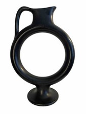 Paolo Golia Italian Black-Fired Ewer Studio Art Pottery picture