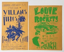 Rare 1974 Ranch Tavern Concert Posters Ellensburg WA Kingsmen Silkscreen Pair picture