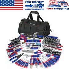 WORKPRO 322PCS Mechanics Tool Sets Kit 6-Point Socket Ratchet Repair Tool W/ Bag picture