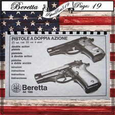 BERETTA Model 81 & 84 Double Act Pistol Owners  Manual picture