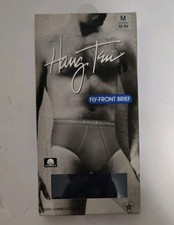 Vintage Hang Ten Men's Fly-Front Brief In Black -1 Pair-Size M 32-34 picture