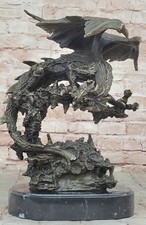 Fantasy Dragon bronze sculptures by Miguel Lopez (Milo) Hand Made Masterpiece NR picture
