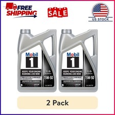 (2 pack) Mobil 1 Advanced Full Synthetic Motor Oil 15W-50, 5 Quart picture
