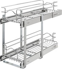 2-Tier Kitchen Cabinet Pullout Shelf & Drawer Organizer, 9x22 In, Pantry Storage picture