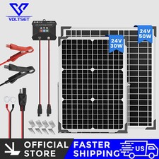 VOLTSET 24V 30W/50W Solar Panel Kit Solar Trickle Charger, Charge 24V Battery picture