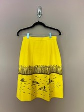 Vested Gentress vintage skirt - sz 8 - yellow/brown duck motif picture