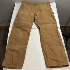 Vintage Carhartt B01 BRN Double Knee Carpenter Duck Canvas Work Pants 40x32 USA picture