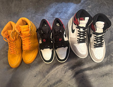 Nike 3-Pair Sneaker Lot High-Top & Low-Top Leather Colorblock picture