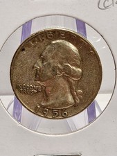 1956-P Washington Quarter Raw Fine (Details) picture