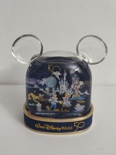 Walt Disney World 50th Anniversary Snow Globe Mickey Minnie Pluto Goofy Donald picture