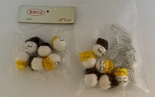 Vtg Spun Cotton Christmas Angel 12 Doll Heads Hair 9363 Japan SSCO New & Open picture
