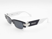 Versace Black & White Acetate Full Rim Rectangular Sunglasses Fw0326crdu picture