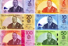 SET Tonga, 2-5-10-20-50-100 Pa'anga ND (2023) P-50-51-52-53-54-55 A-Prefix, UNC picture
