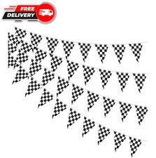 5.5×8.3 Inch -33 Ft(30 Pcs)Checkered Pennant Flag Banner, Checkered String Flags picture