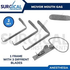 2 McIvor Mouth Gag For Surgical ENT Dental ANESTHESIA & Laryngeal German Grade picture